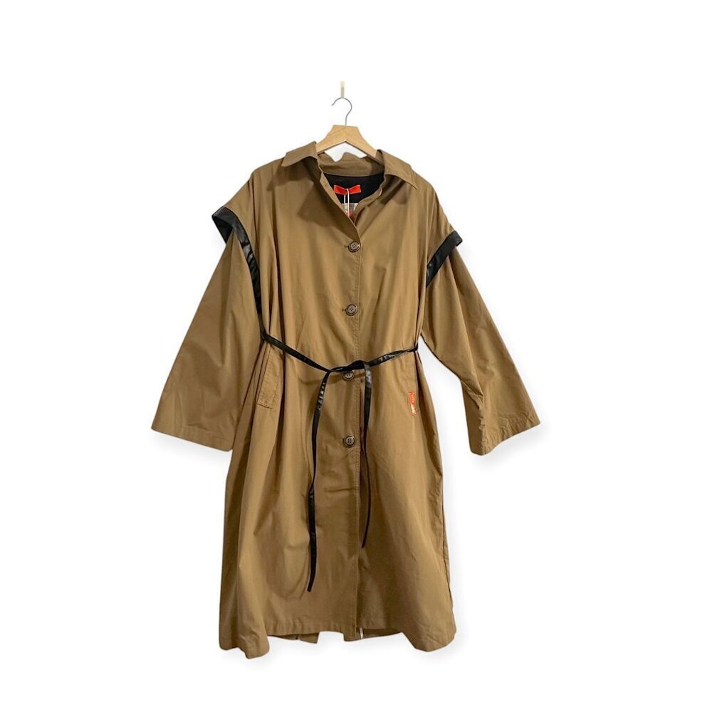 Oof Wear Belted Trench Coat in Tabacco, Size 42 Italy, New with tag